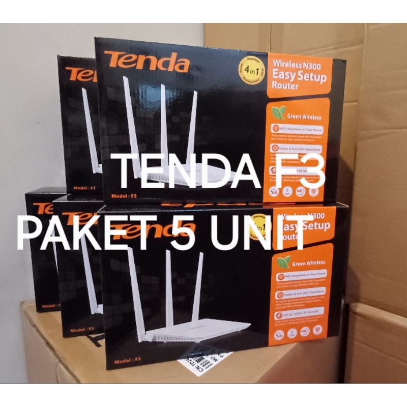 Jual Paket 5 Unit Tenda F3 Easy Setup Router | Shopee Indonesia