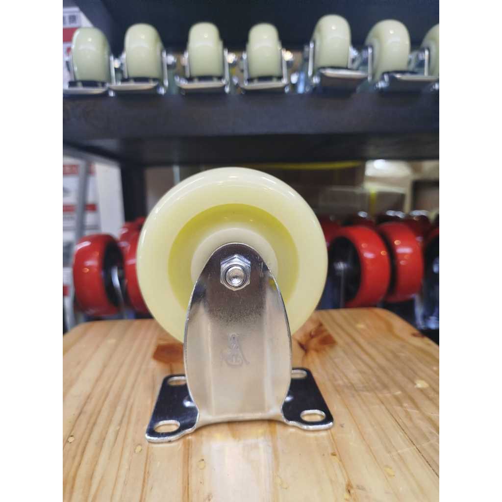 Jual RKS - Roda 4 inch Nylon putih Heavy Duty + Double bearing caster ...