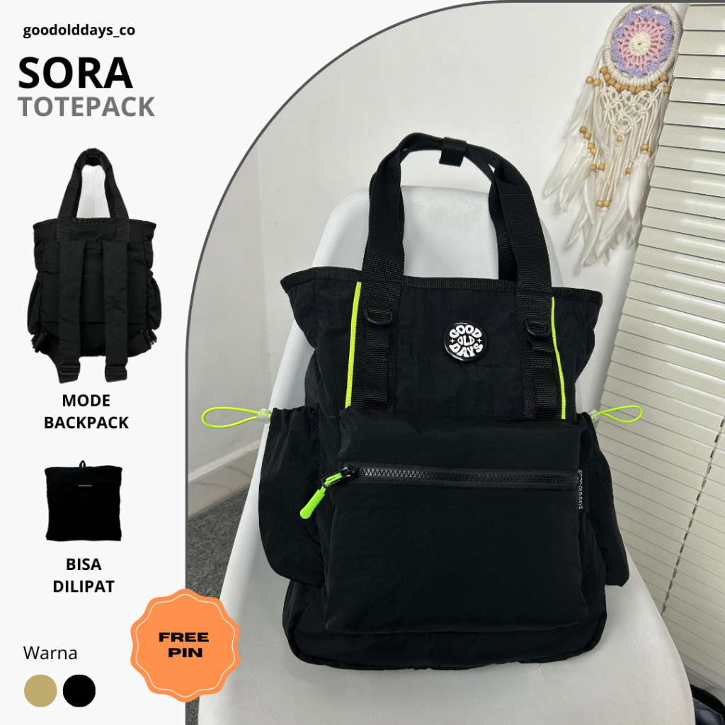 SORA goodolddays - Foldable Totepack | Totebag | Backpack |…