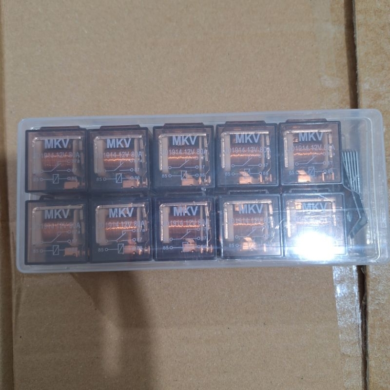 Jual Paket Relay TRANSPARAN Kaki 5 12Volt 80 Ampere ISI 10 pcs | Shopee ...