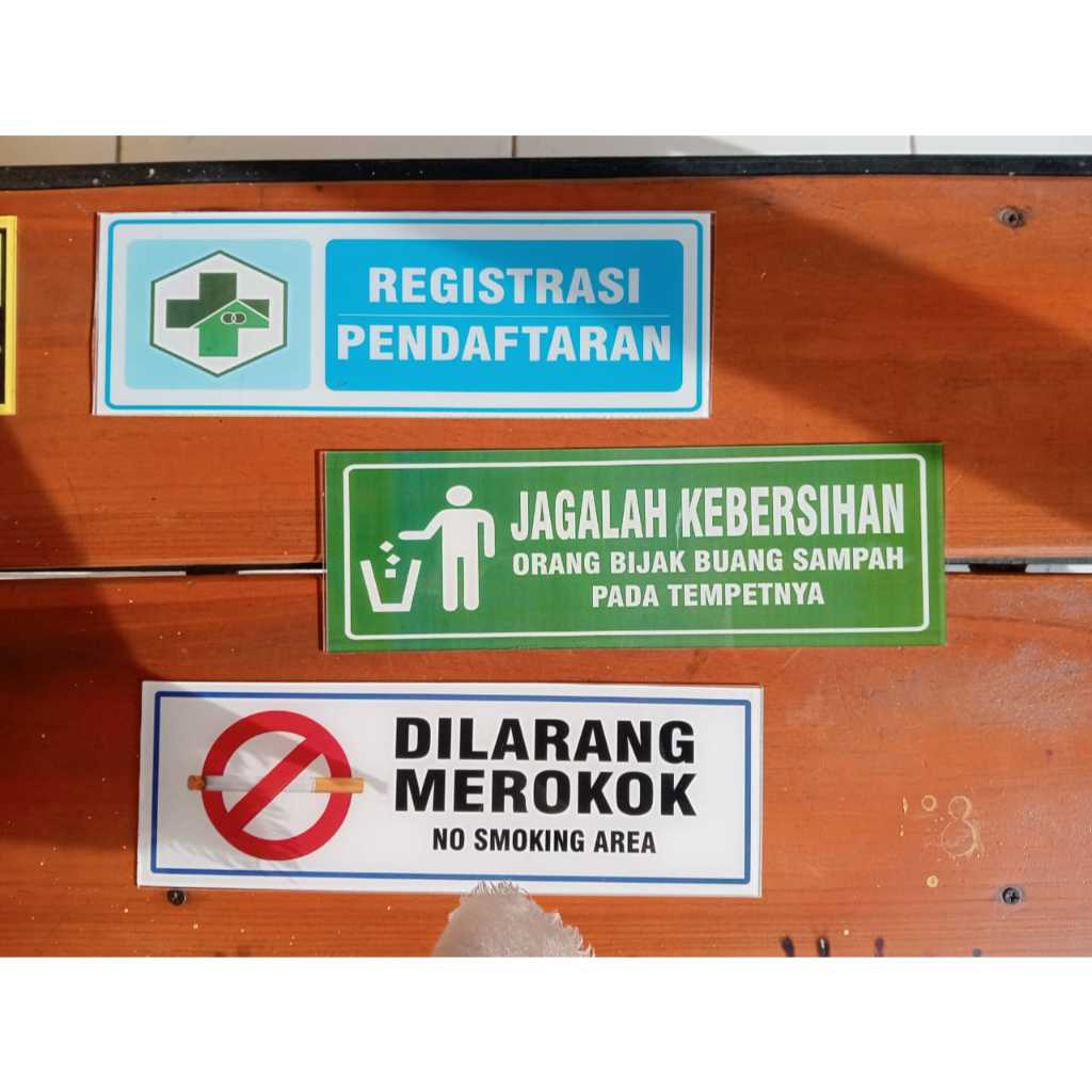 Jual Akrilik Signage Rambu Ukuran 30cm x 10cm 
