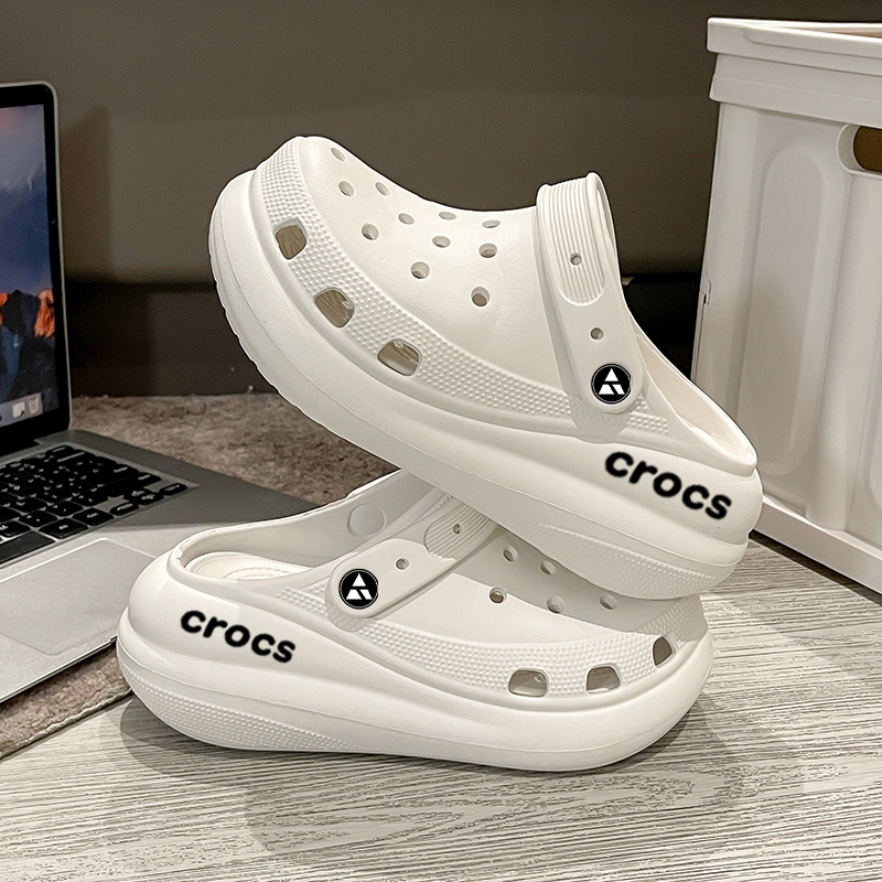 Croc s Sandal Wanita Platform Classic Crush Clog Sandal Baim Wanita Fuji  Jelly Cewek Classic Bae EVA Tinggi 7cm