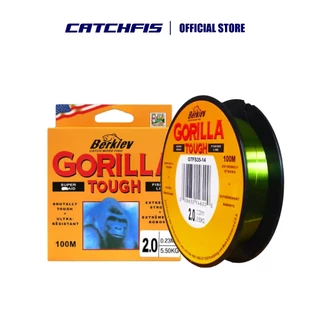 Catchfis - Tali Pancing Berklev Gorilla Tough Hijau Lumut Senar Pancing 100m SuperKuat Nilon murah