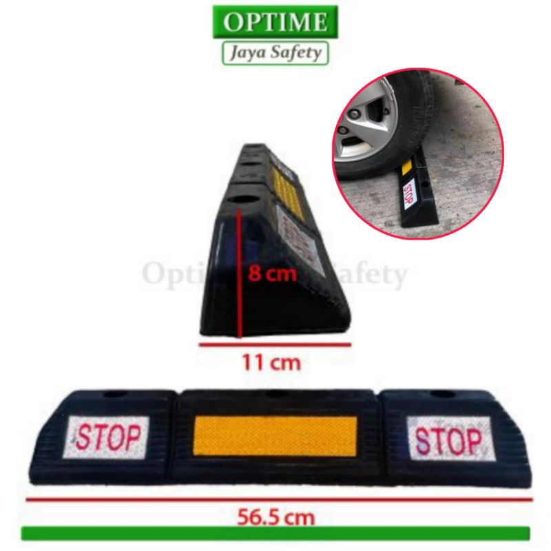 Jual Wheel Stopper Rubber STOP / Karet Penahan Roda Mobil Pembatas ...