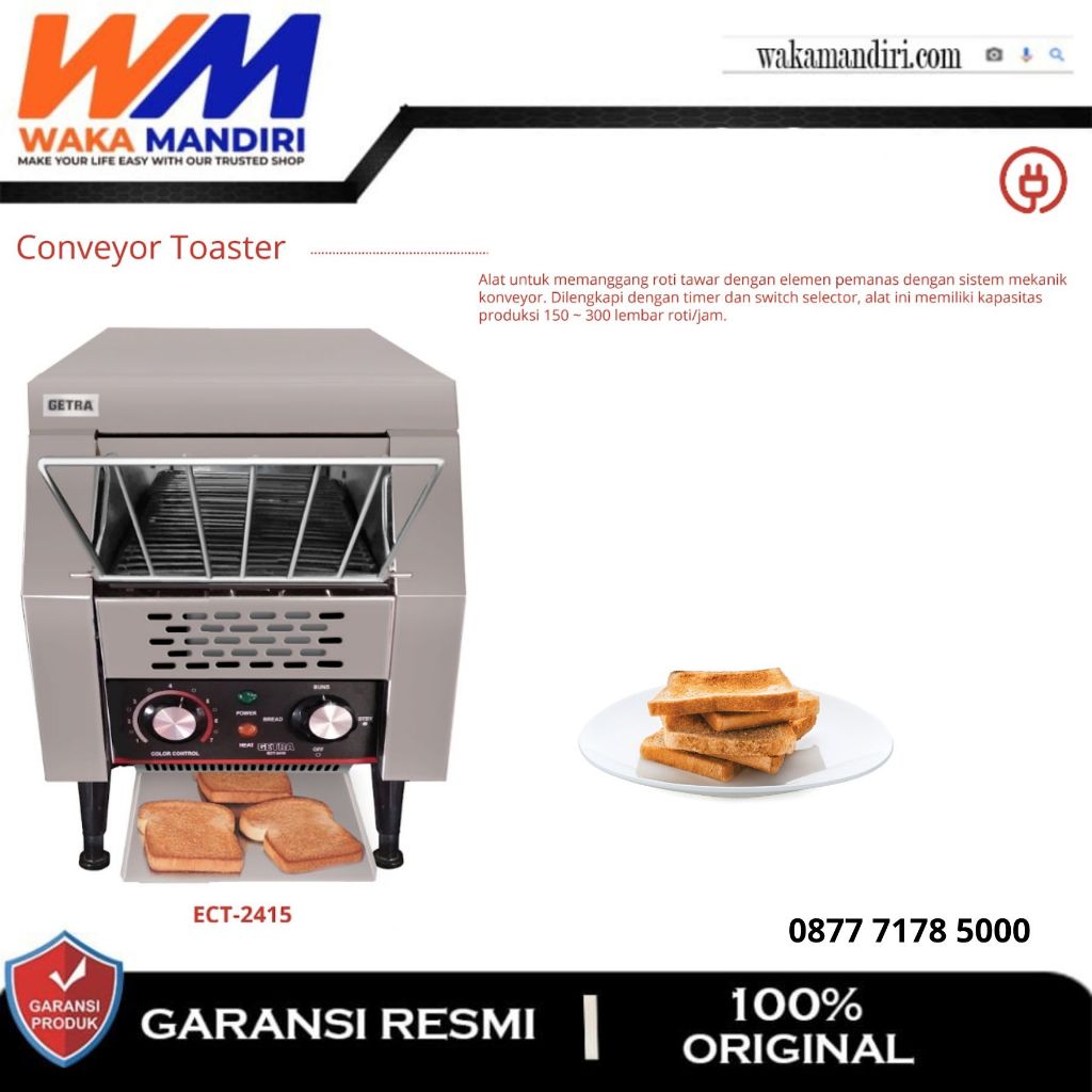 Jual GETRA ECT 2415 ECT-2415 CONVEYOR TOASTER MESIN PEMANGGANG ROTI ...
