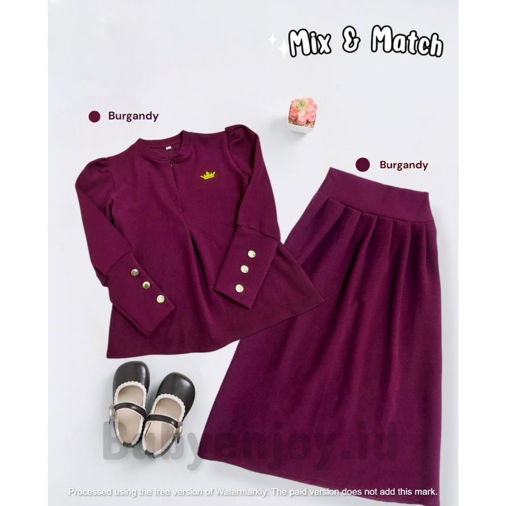 Jual Set Rok anak perempuan untuk lebaran bahan knit japan linen ...