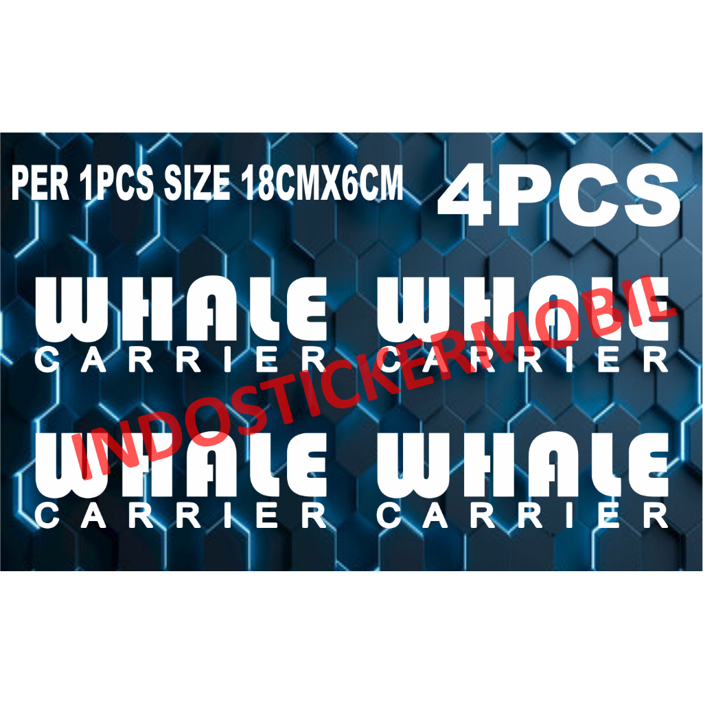 Jual Cutting sticker whale carrier roof rack roof box mobil sticker ...