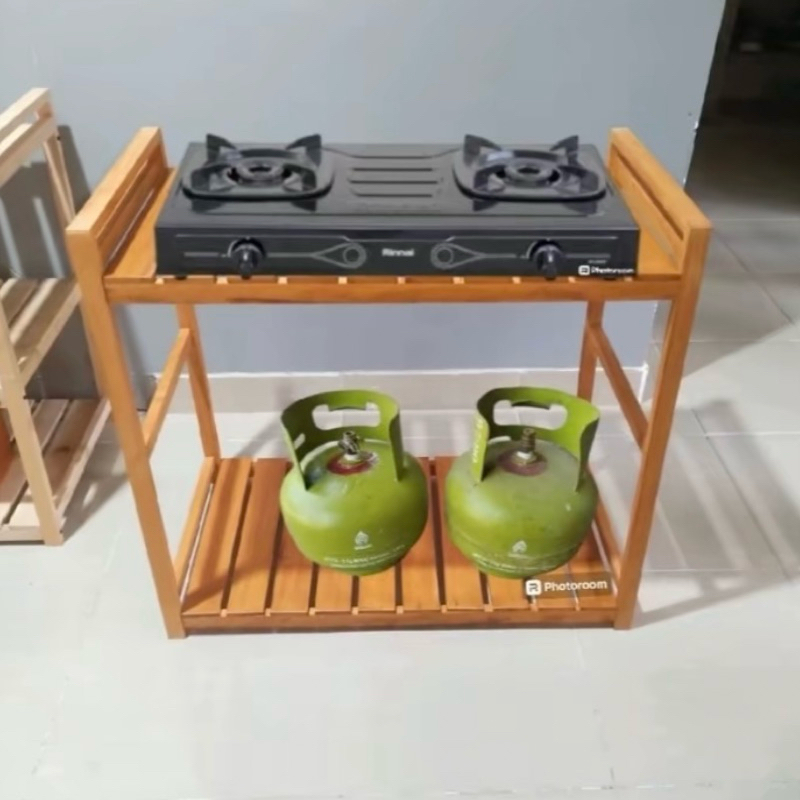 Jual Rak kompor gas 2 tingkat meja kompor tempat kompor gas rak susun ...