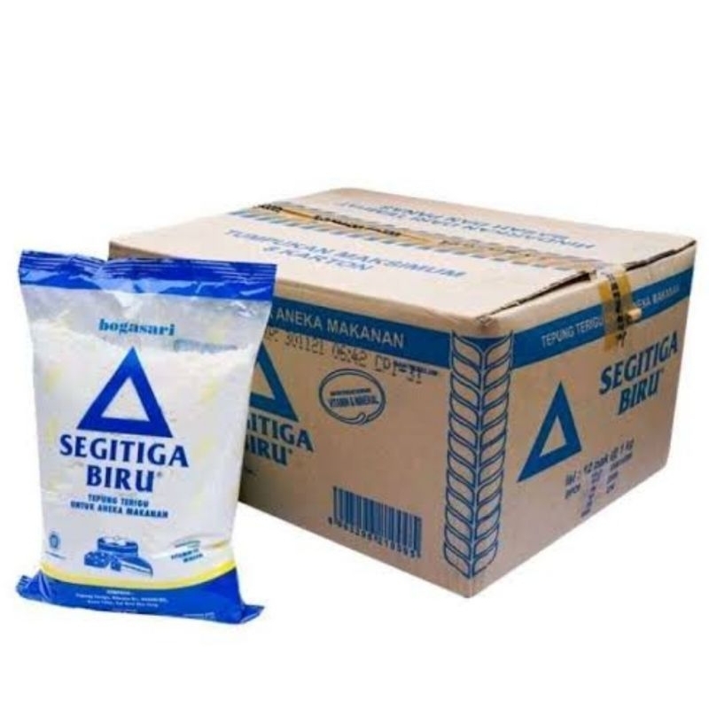 Jual Tepung Terigu Segitiga Biru 1kg – Tepung Serbaguna untuk Kue, Roti ...