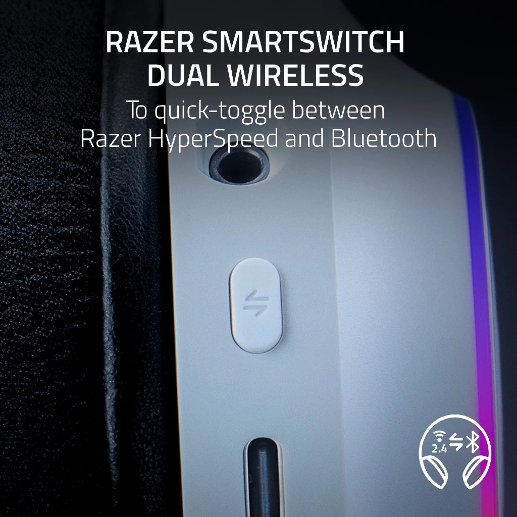 Razer Barracuda X Chroma - White - Wireless Multi-Platform Gaming Headset