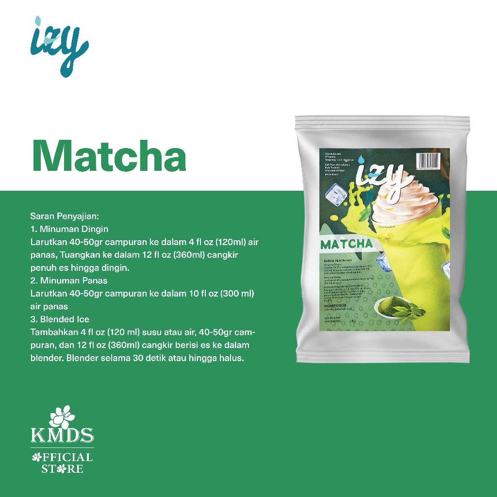 Jual Izy Matcha Powder 1000gram 1 Kg | Shopee Indonesia