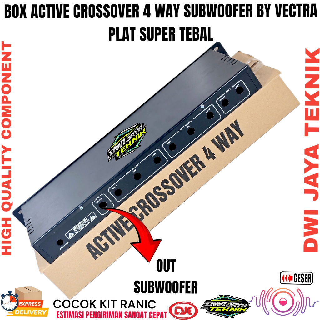 Jual Box Crossover 4 way Plus Subwoofer By Vectra Cocok Untuk Kit Ranic ...