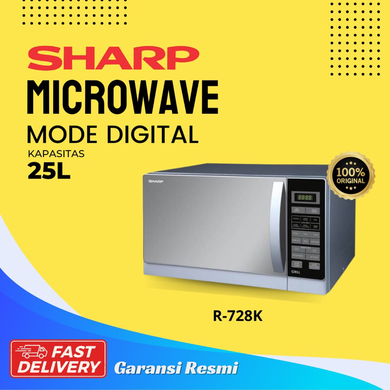 Jual MICROWAVE OVEN SHARP R728K-IN Mode DIGITAL - Kapasitas Besar 25 ...