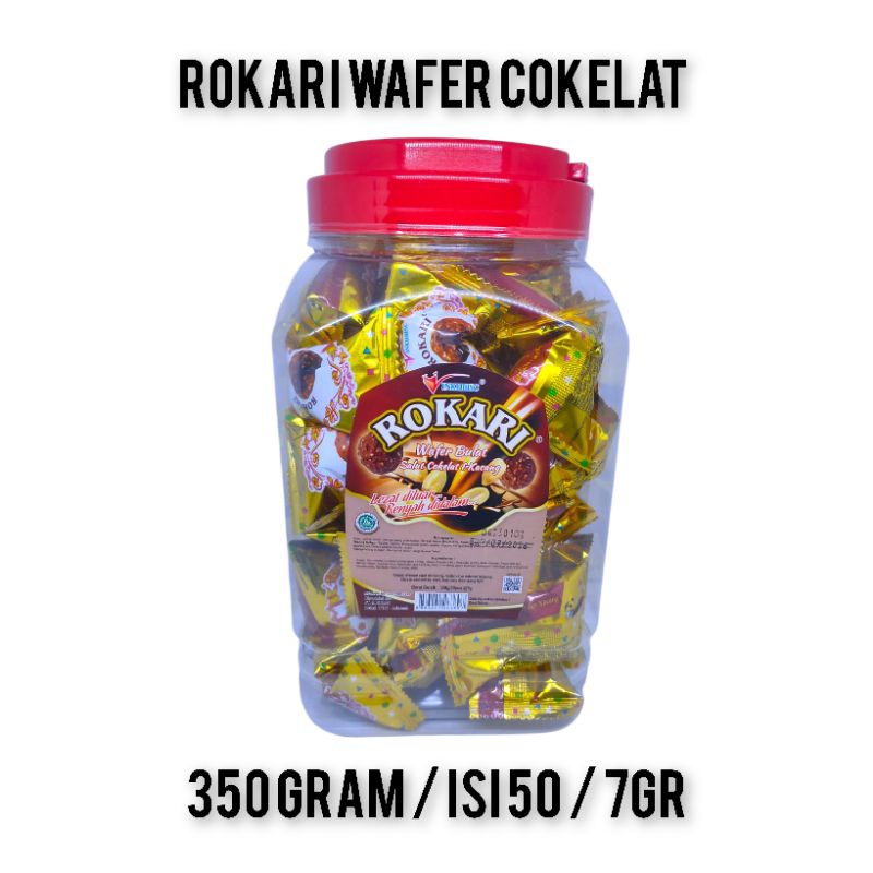 Jual Rokari 350 gram / Rokari Toples / Rokari Wafer Cokelat | Shopee ...