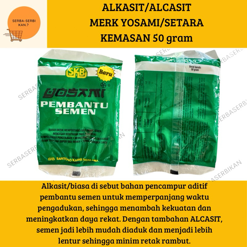 Jual ALKASIT ALCASIT YOSAMI PEMBANTU SEMEN ADITIF 50gr | Shopee Indonesia