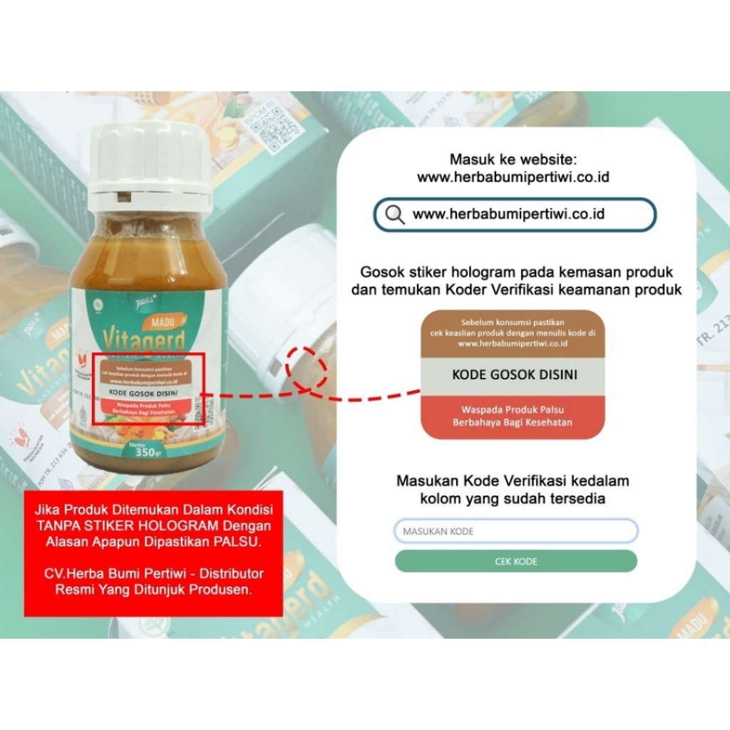 Jual Madu Vitagerd Herbal 100% Original Untuk Menjaga Kesehatan ...