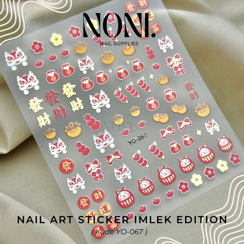 Jual STICKER NAIL ART IMLEK CHINESE NEW YEAR BARONGSAI KIPAS STIKER ...