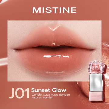 MISTINE Lip Tint Super Glazed Shine Longlasting Moisturizing Lightweight Lip Glossy