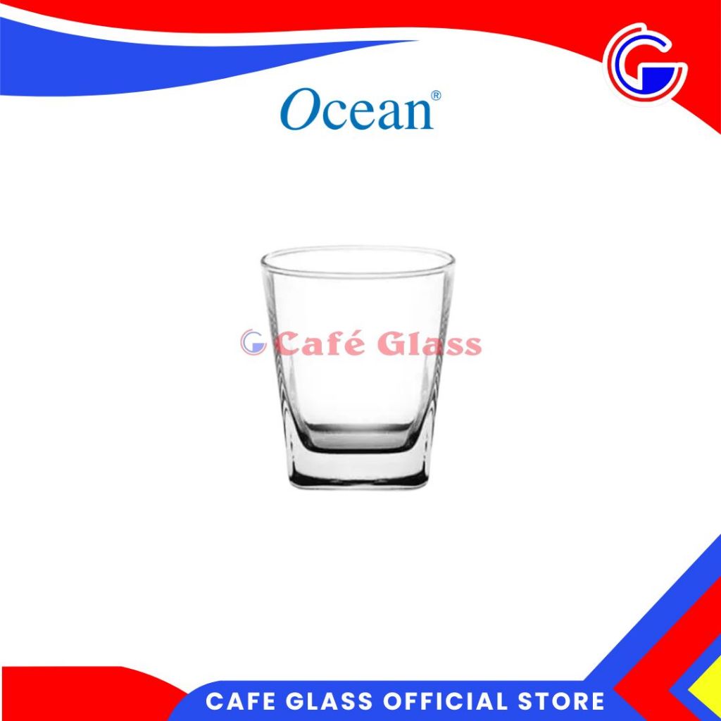 Gelas Kaca Ocean Pendek 295Ml / Gelas Whisky, Teh, Kopi Premium - Hotel Resto Cafe Bar (Plaza Short)