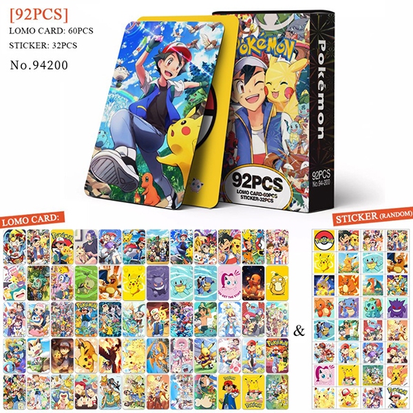 Jual kartu pokemon card 60pcs photocard 32pcs sticker agk147 (2I1 ...