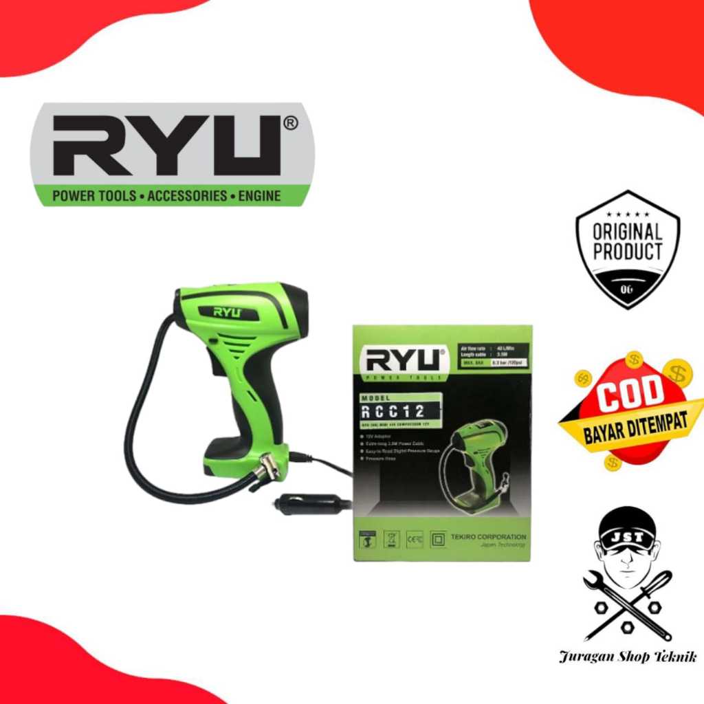 Jual RYU RCC12 MINI AIR COMPRESSOR 12 V RYU RCC 12 / MINI KOMPRESSOR ...