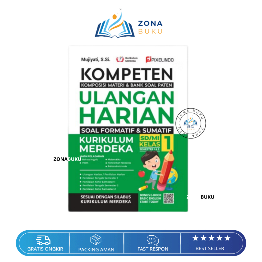 Jual Buku Kompeten Ulangan Harian Kurikulum Merdeka Kelas 1 SD / MI ...
