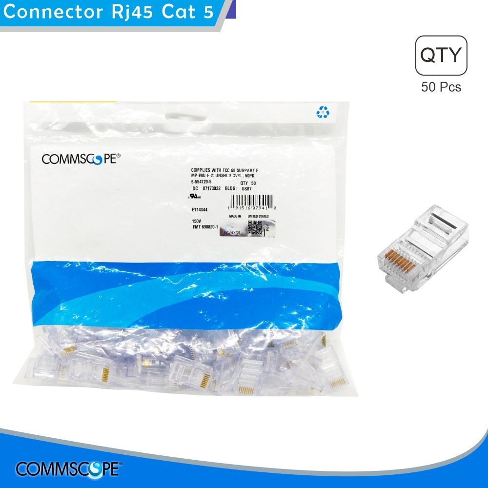 Jual Konektor RJ45 CAT 5E Commscope | Shopee Indonesia