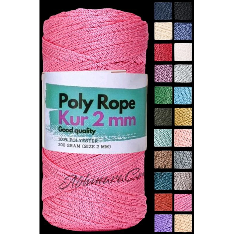 Jual BENANG RAJUT POLY ROPE 2MM 200 GRAM WARNA | Shopee Indonesia