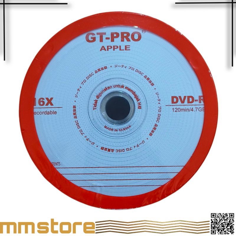 Jual GT-Pro DVD R Apple 16 x 4.7GB ORIGINAL | Shopee Indonesia