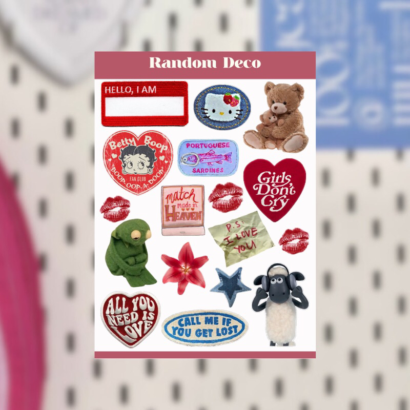 Jual RANDOM DECO STICKER SHEET FOR SCRAPBOOK JOURNALING | Shopee Indonesia