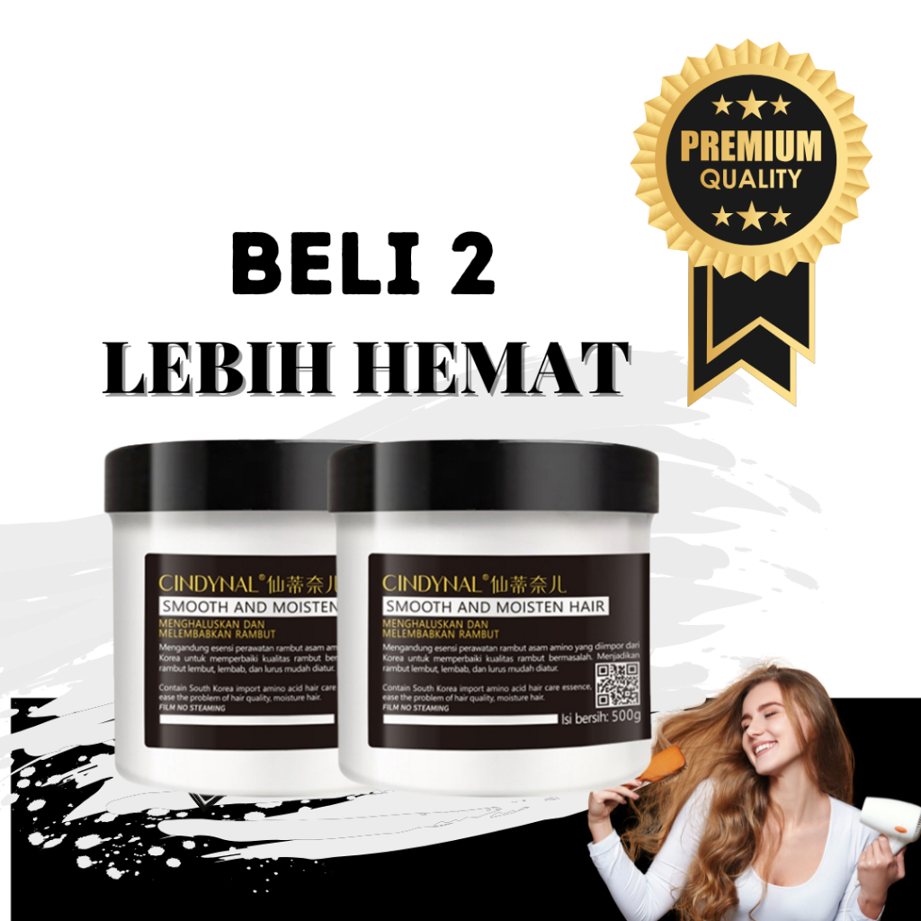 Jual 2 BOTOL CINDYNAL HAIR MASK MASKER RAMBUT 500ML HAIR MASK TREATMENT ...