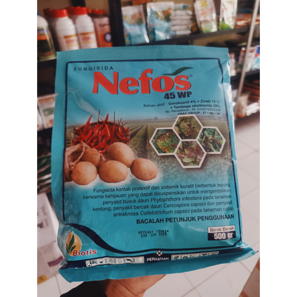 Jual NEFOS fungisida 45 WP 500gr bakterisida sistemik 3 bahan aktif ...