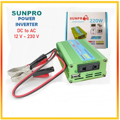 Jual Power Inverter Sunpro 220W From DC 12V to AC 220V HIGH QUALITY ...