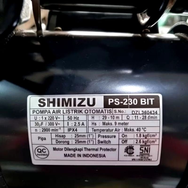 Jual Pompa Mesin Air Shimizu Ps 230 Bit Ori Murah | Shopee Indonesia