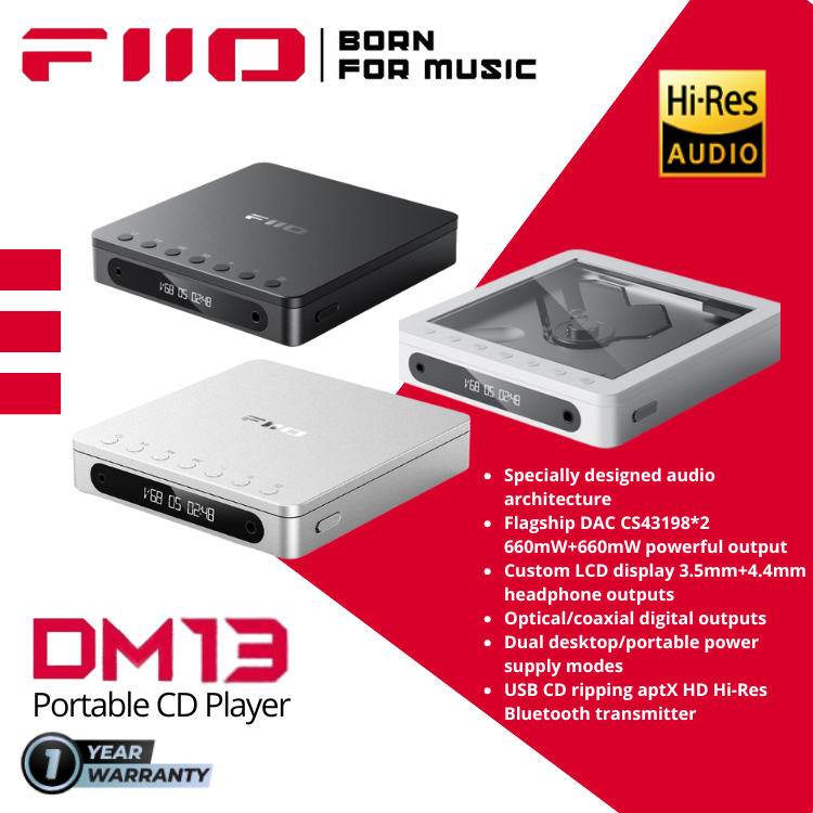 Jual FiiO DM13 / DM-13 / DM 13 BT Discman Portable Stereo CD Player ...