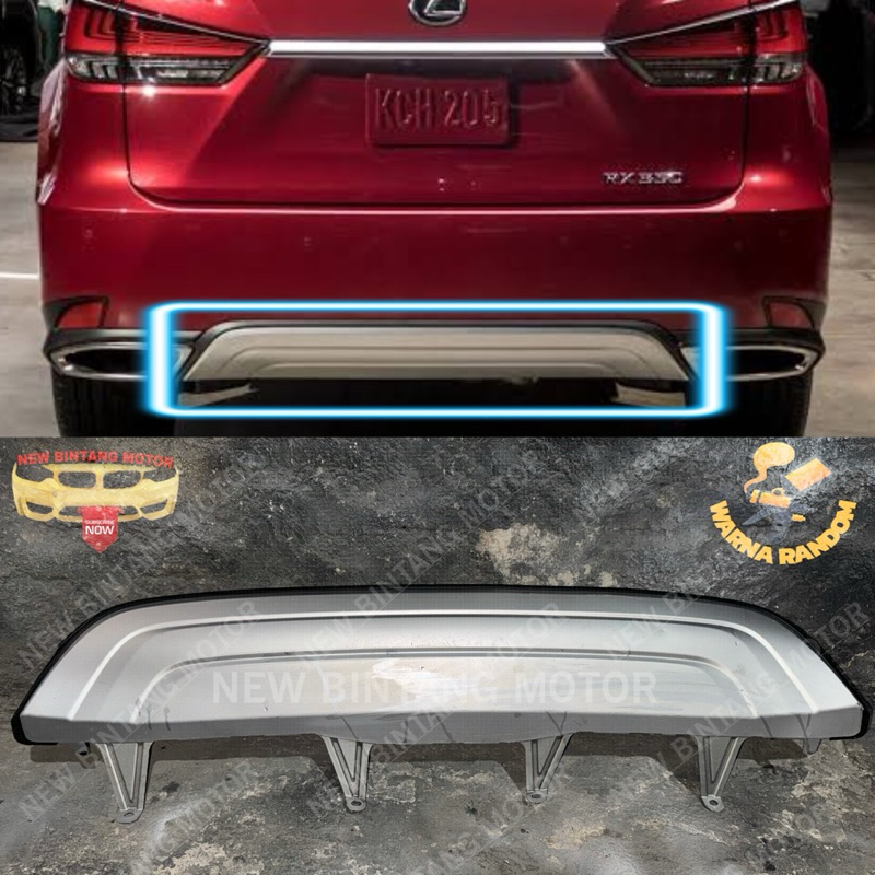 Jual Spoiler cover bumper belakang lexus RX 350 2020 2022 original ...