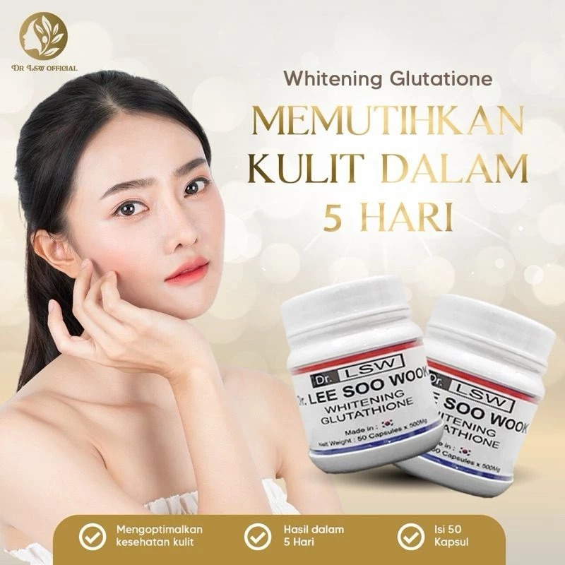 DR LSW Whitening Glutatione Original Mencerahkan Kulit Melembabkan Wajah  HALAL BPOM