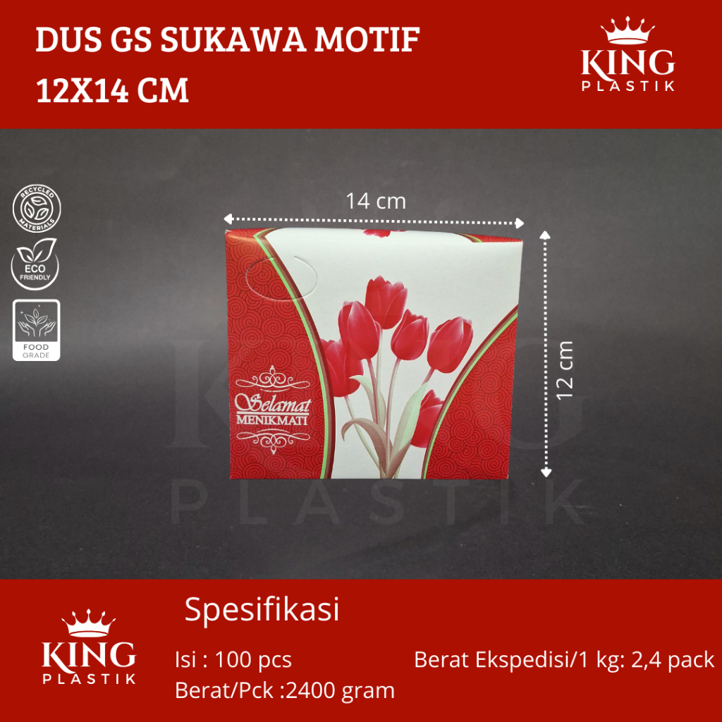 Jual Box Snack 12x12 12x14 12x16 Dus Kotak Kue Roti Motif Bunga Uk 12 x ...