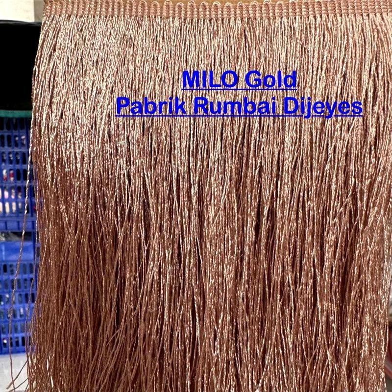 Jual Rumbai Panjang Emas Gold Series / Renda Rumbai 15 cm ( Per 1 Meter ...