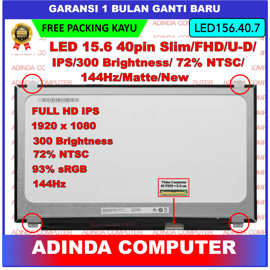 Display Per Notebook LCD 15,6 LED SLIM HD - Foto 5