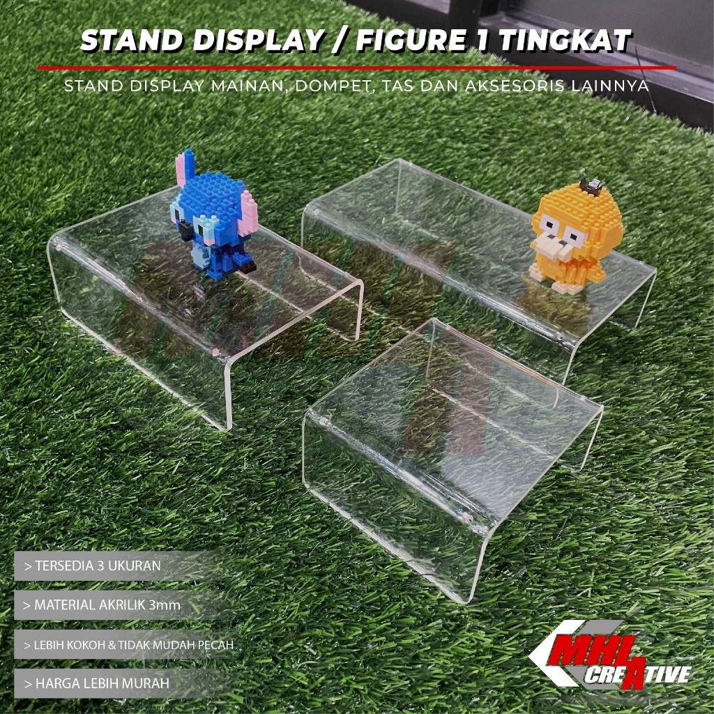 Jual STAND DISPLAY FIGURE 1 TINGKAT - STAND FIGUR STAND AKRILIK FIGURE ...