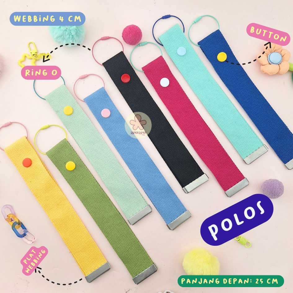Jual Key Chain Webbing POLOS Yeyebags / Bag Charm Lucu / Gantungan ...