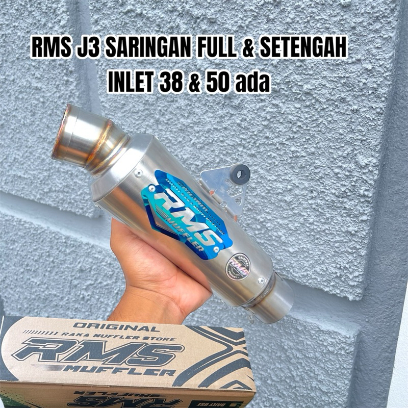 Jual SLINCER KNALPOT RMS J3 SARINGAN SETENGAH DAN FULL EMBLEM WARNA ...