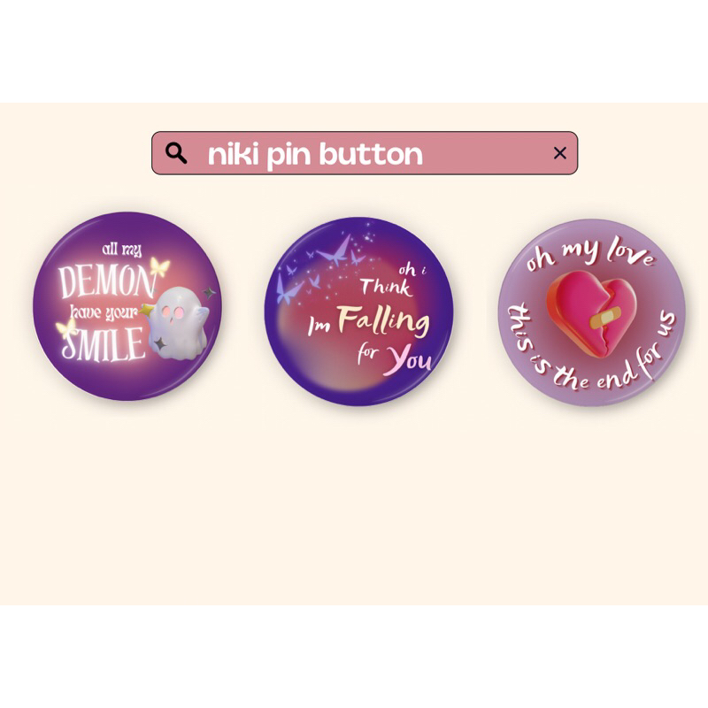 Jual Niki pin button (pre order 7-10hari) | Shopee Indonesia