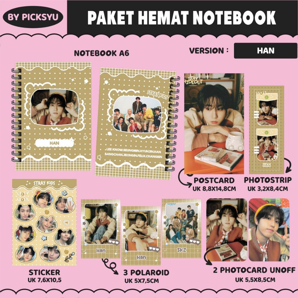 Jual PAKET RINGNOTE STRAY KIDS / PAKET NOTEBOOK STRAY KIDS - SKZ II ...