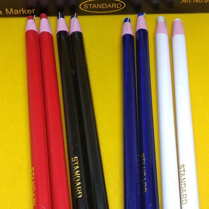 Jual ( PACK) Pensil Standart Kapur Jahit Warna Random | Shopee Indonesia