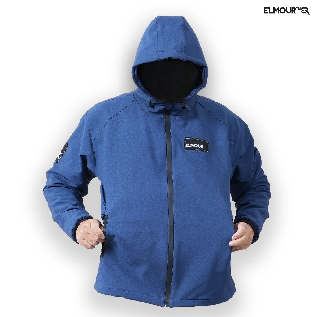 Elmour Jaket Pria Tebal Windproof Softshell Outdoor Ultra Series