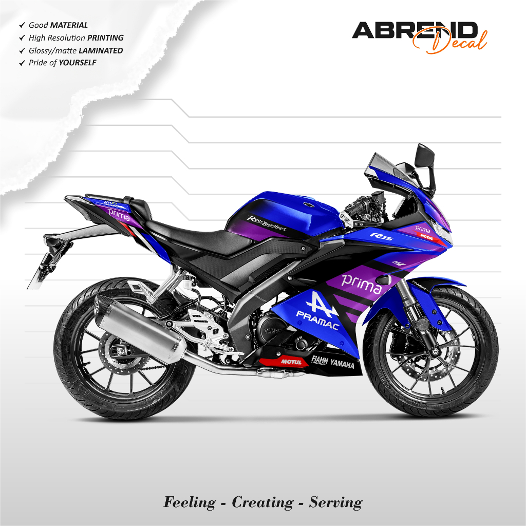 Jual STRIPING R15 V3 LIVERY MOTO GP TEAM PRAMAC 2025 STIKER MOTOR ...