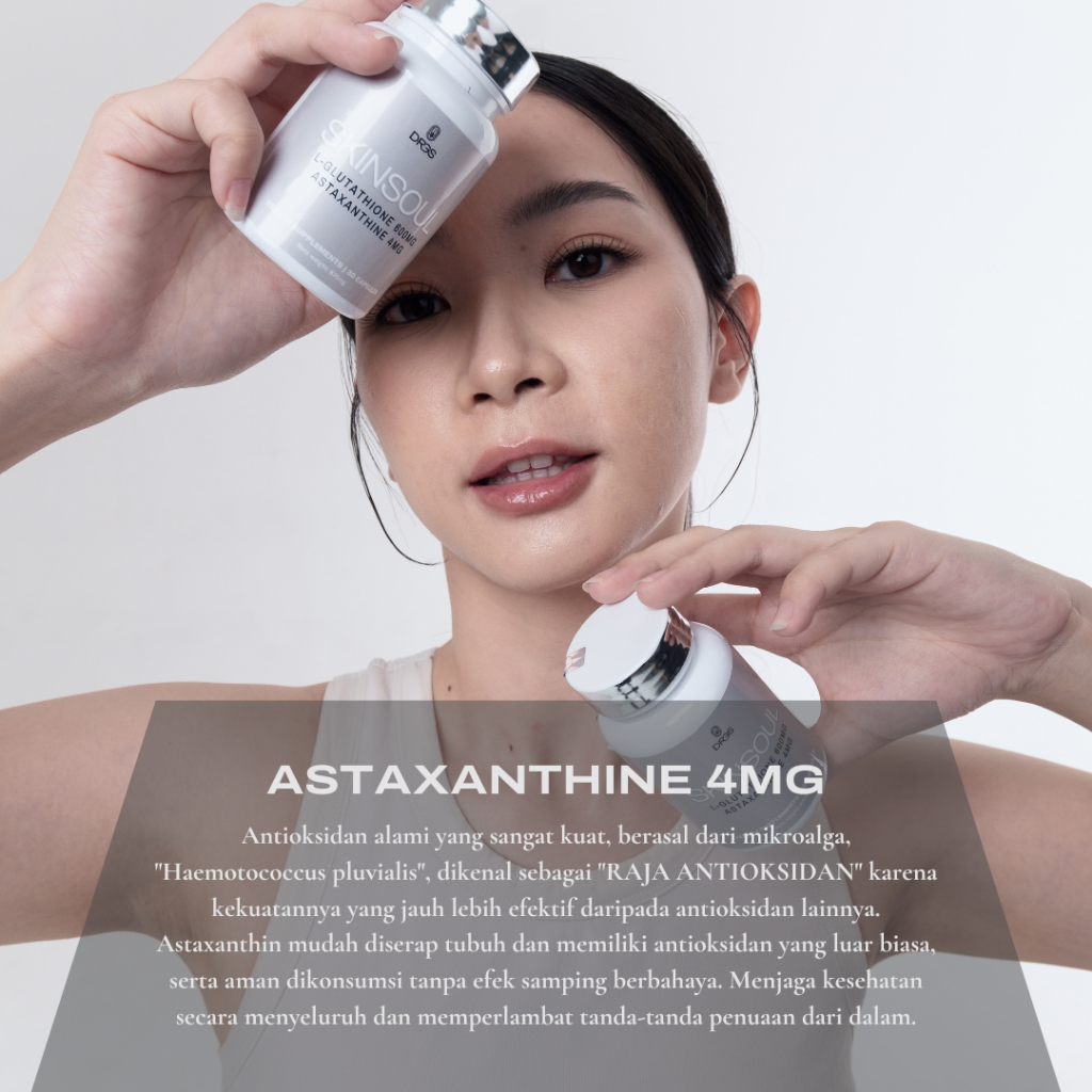 Jual Astaxanthin Glutathione Suplemen Kesehatan dan Kecantikan Kulit | DRGS  SKINSOUL | Suplemen Mencerahkan Kulit | Suplemen Antioksidan | Suplemen  Jerawat | Suplemen Mencegah Penuaan Dini | Shopee Indonesia