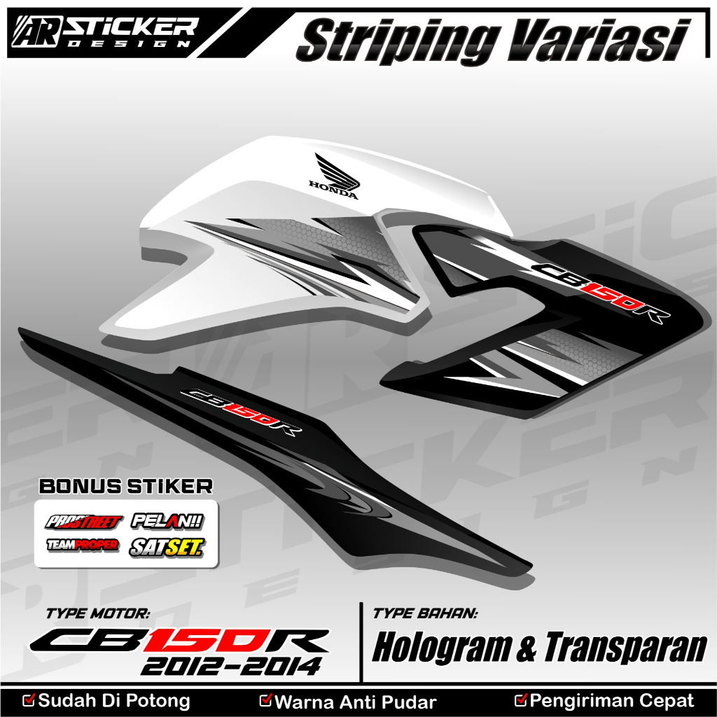 Jual Stiker Variasi CB 150 OLD 2013 Striping Transparan Cutting CB 150 ...